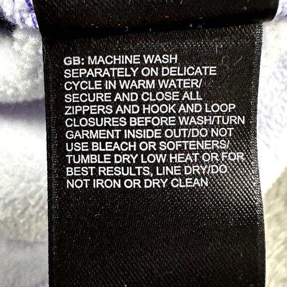 The North Face Women's XS Purple Two Tone Fleece Full Zip Jacket Mock Neck Warm - Picture 8 of 11